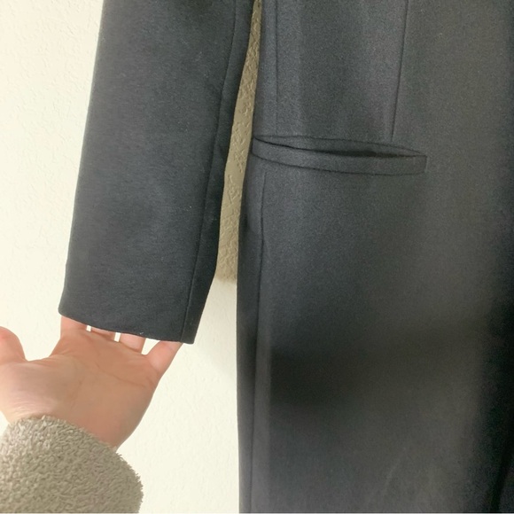 All Saints womens Black Wool one button Leni Coat 6 - Picture 4 of 12
